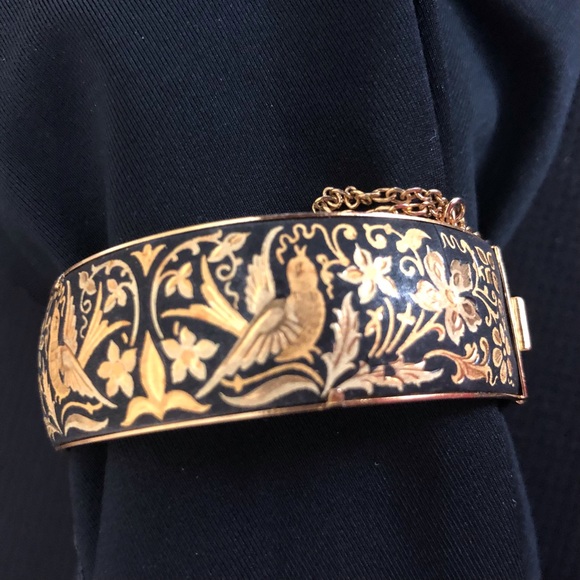 Vintage Damascene Cuff Bracelet - Picture 6 of 16